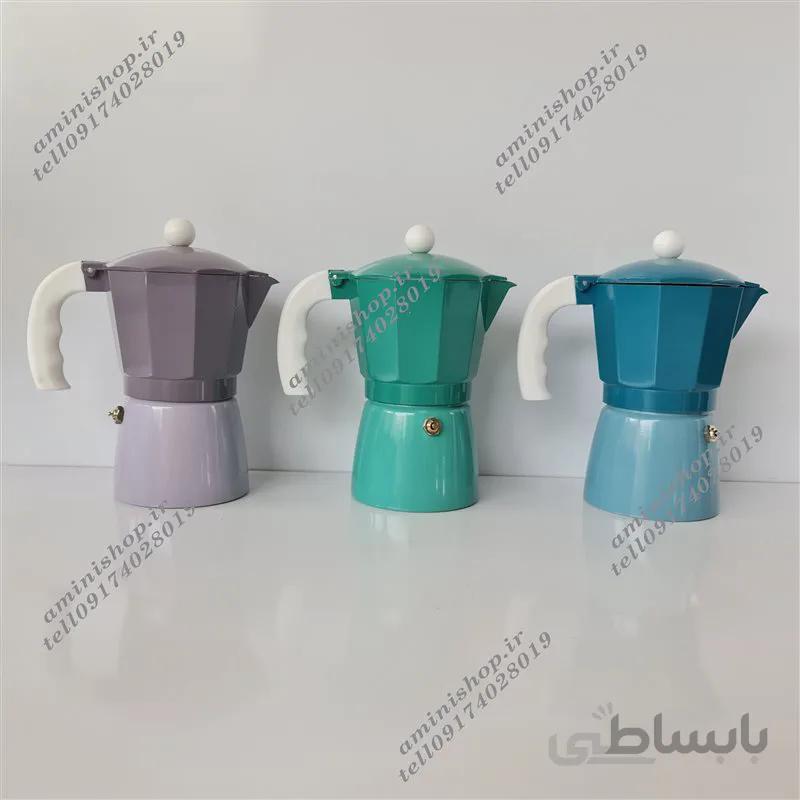 قهوه جوش موکا رنگی 6CUP