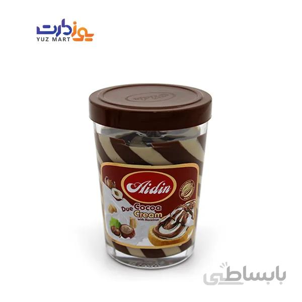 کرم کاکائو صبحانه دو رنگ با مغز فندق آیدین - 190 گرم