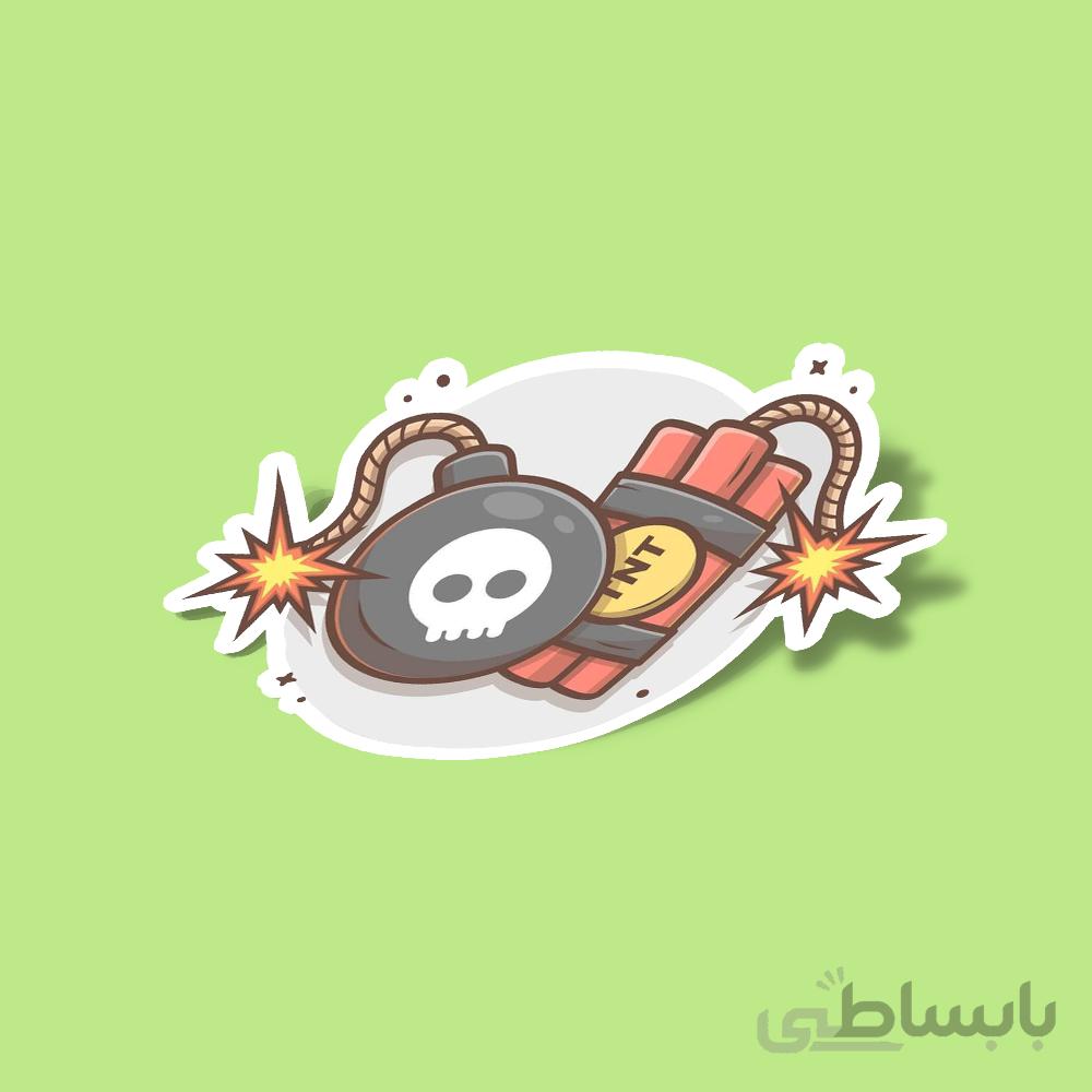 استیکر دینامیت روشن