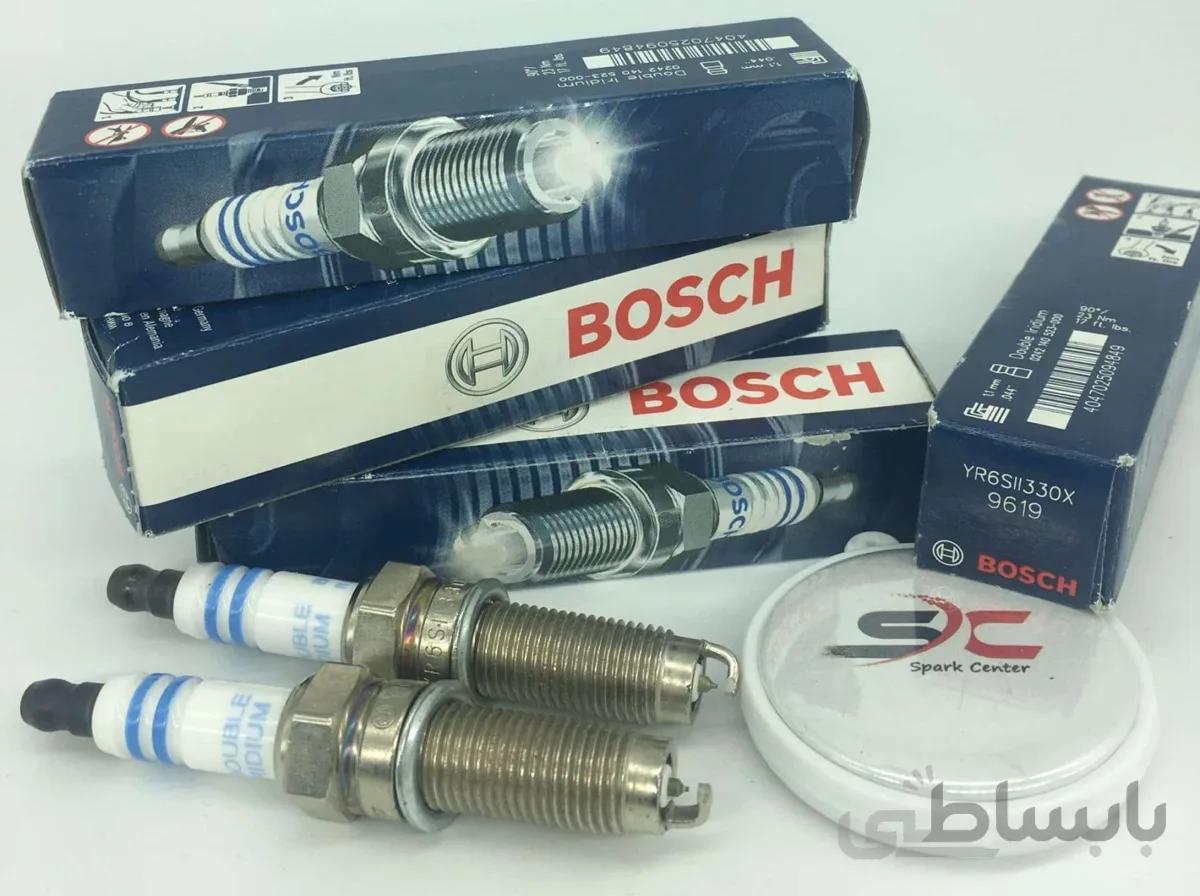 شمع بوش پایه بلند سوزنی دبل ایریدیوم BOSCH YR6SII330X 9619(یک عدد)