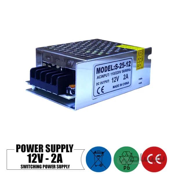 منبع تغذیه سوئیچینگ 12 ولت 2 آمپر ا Switching power supply 12 volts 2 amps