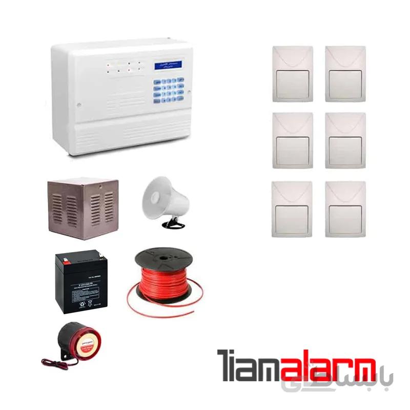 پکیج دزدگیر اماکن با سیم مدل فایروال سیم کارتی و تلفنی F10F6