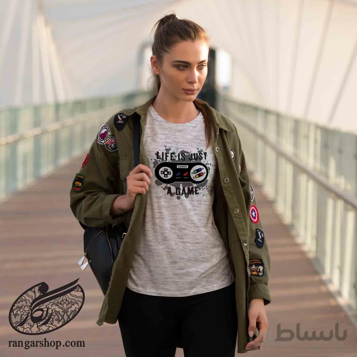 تیشرت مدل LIFE IS JUST A GAME