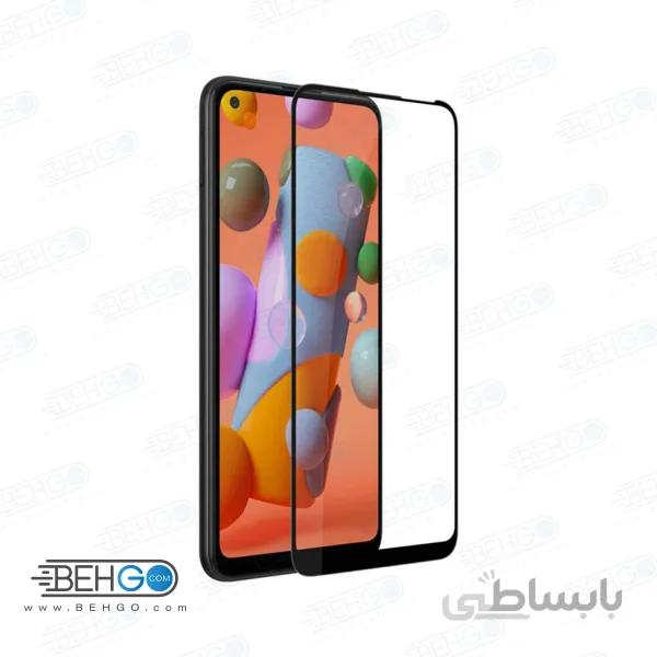گلس A11 و M11 سامسونگ A11 محافظ صفحه نمایش شیشه ای ا11 تمام چسب گلس ام 11 سامسونگ Full Glue Glass Samsung Galaxy M11 / A 11 / A11