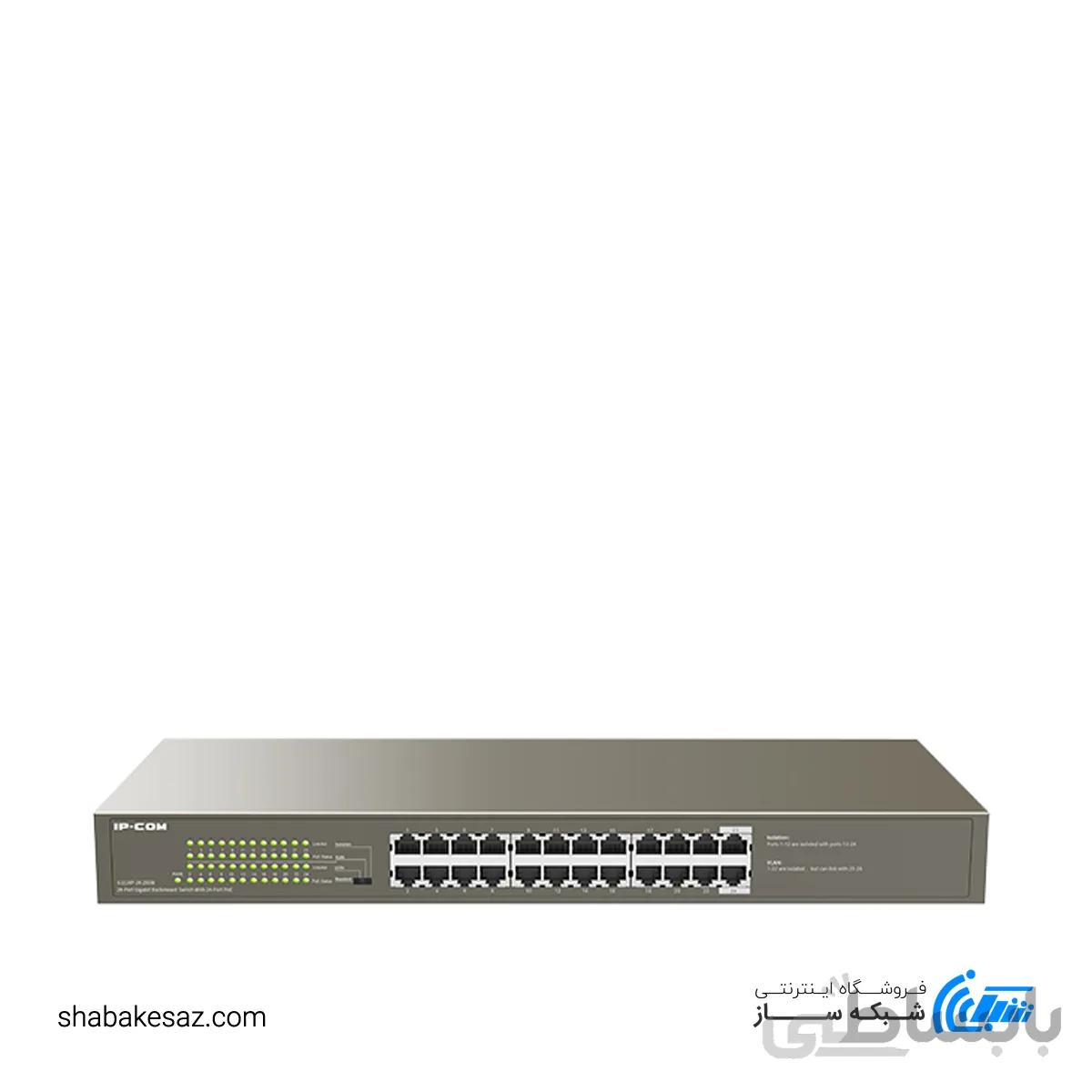 سوییچ 24 پورت گیگابایتی PoE رکمونت مدل g1124P آی پی کام