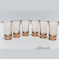 فنجان كوچك نیم یک مدل نیلوفر_کادو صورتی_بلور كاوه_بسته 6عددي