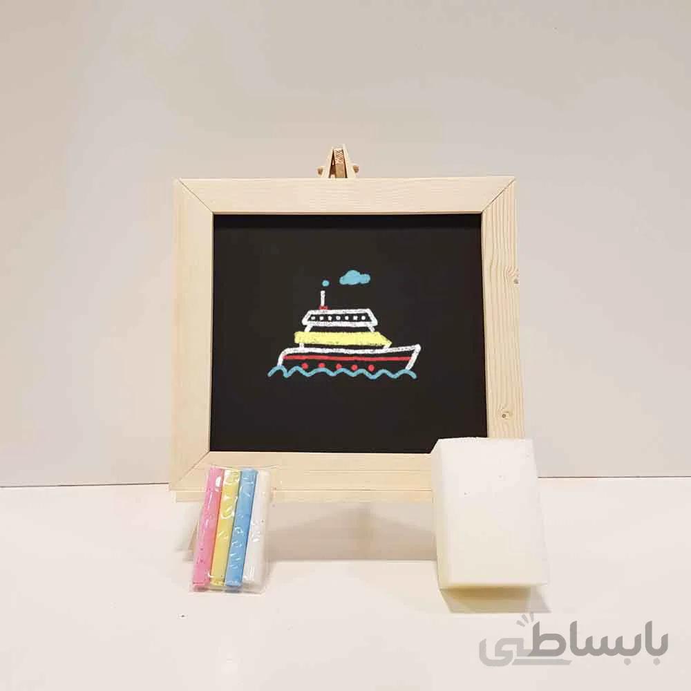 تخته سیاه پایه دار رنگ چوب