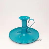جاشمعی دسته دار فلزی سبزآبی