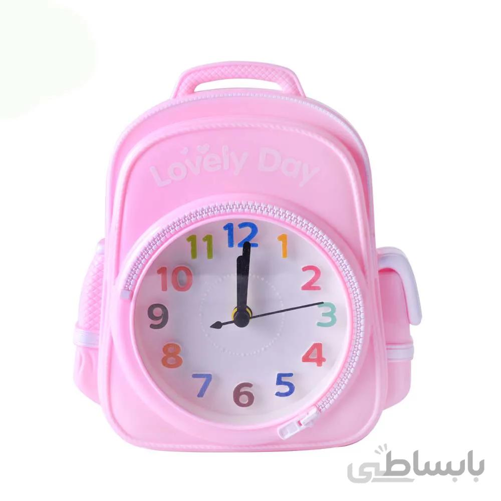 ساعت رومیزی فانتزی طرح کوله پشتی