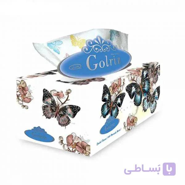 دستمال کاغذی جعبه ای 300 برگ گلدار آذین و افسون گلریز