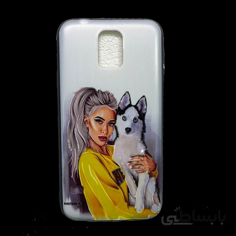 قاب سامسونگ S5 طرح دختر و سگ/SAMSUNG S5