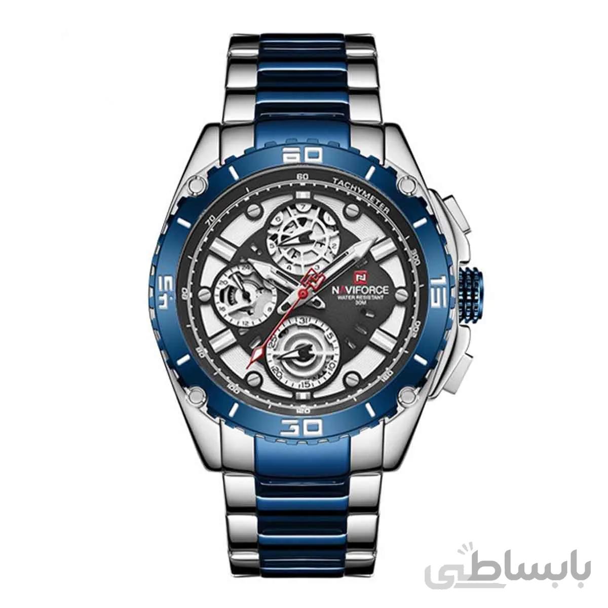 ساعت مچی نیوی فورس مردانه سیلور_آبی مدل Naviforce 9179