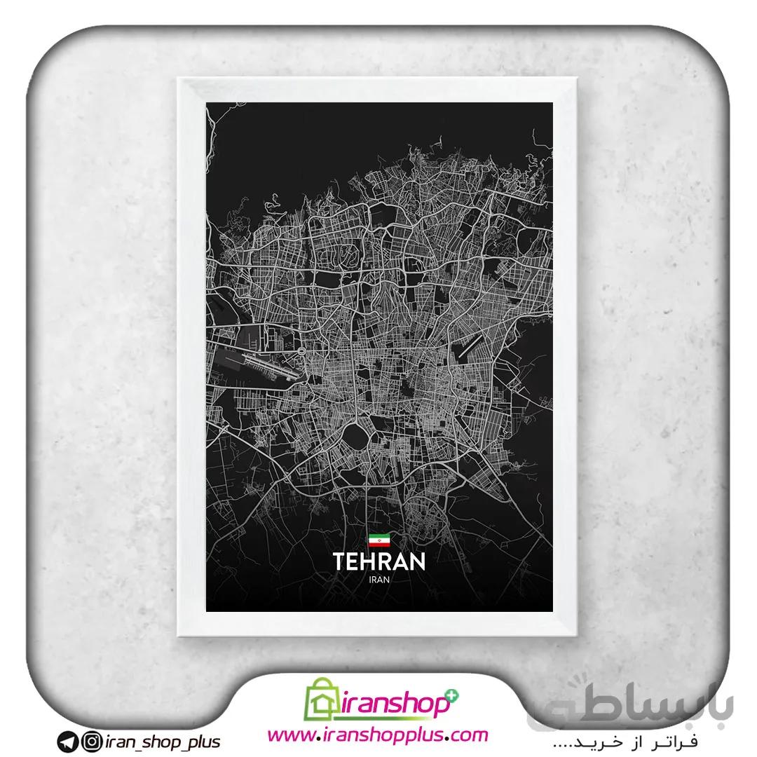 تابلو نقشه شهر تهران با تم Dark