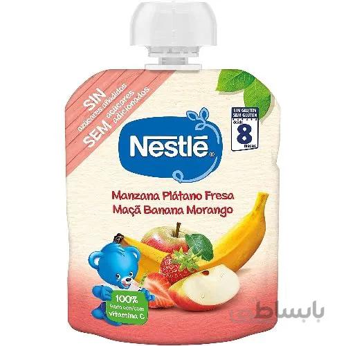 پوره ساندیسی سیب، موز و توت فرنگی نستله Nestle