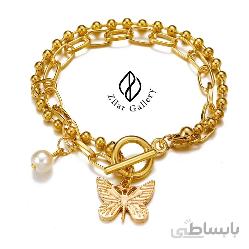 دستبند زنجیری پروانه ای
