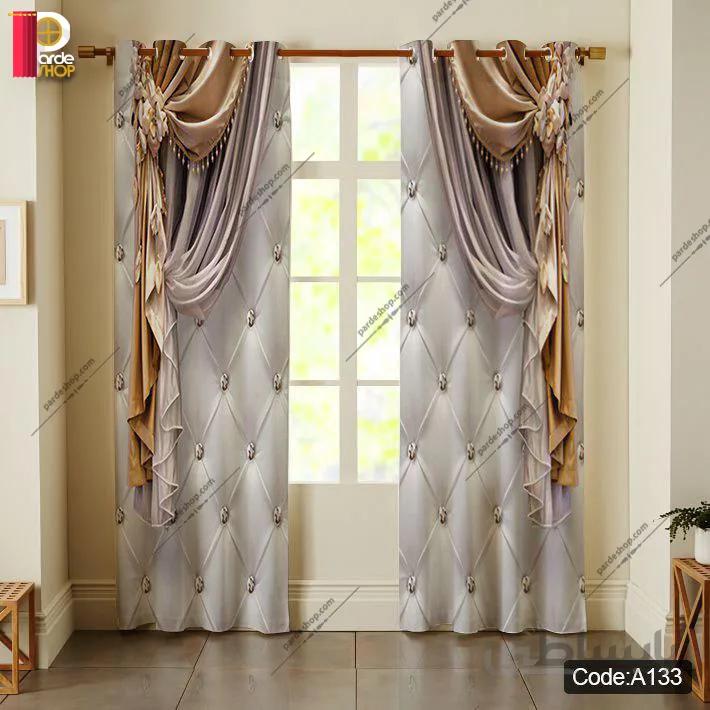 پرده پانچی چاپی کد A133