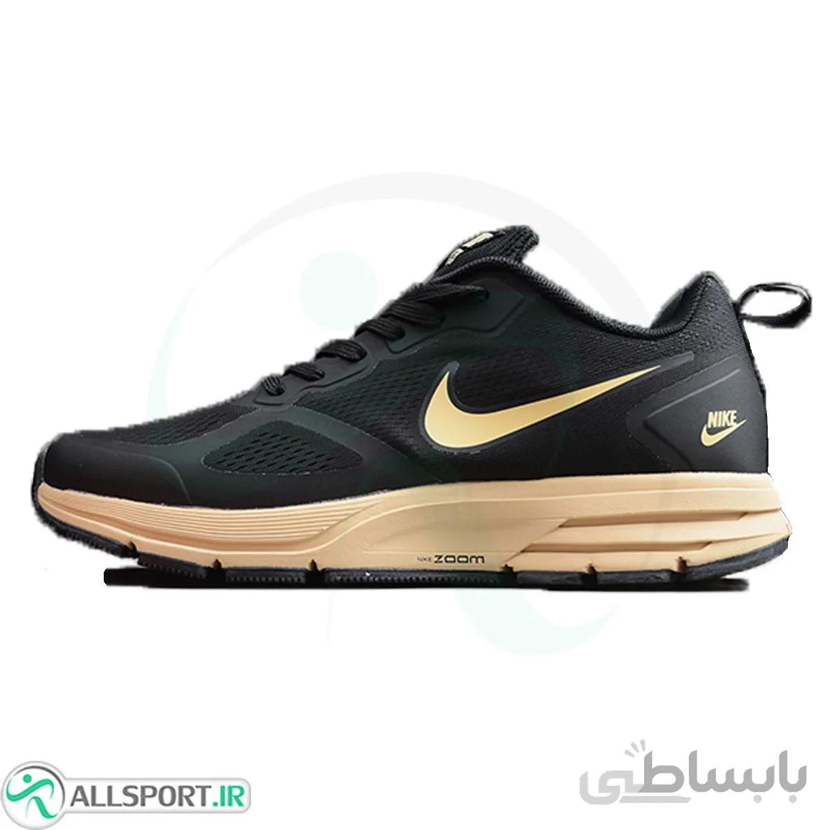 کتانی رانینگ مردانه نایک طرح اصلی Nike Air Zoom Pegasus 26X Black Gold