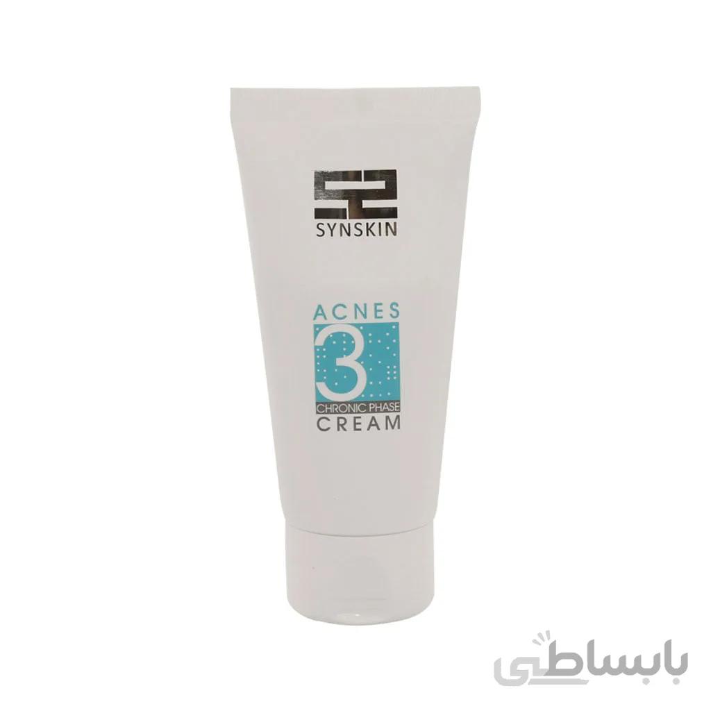 کرم ژل فاز مزمن اکنس 3 حجم 50گرم ساین اسکین ا Synskin Acnes 3 Chronic Cream 50g