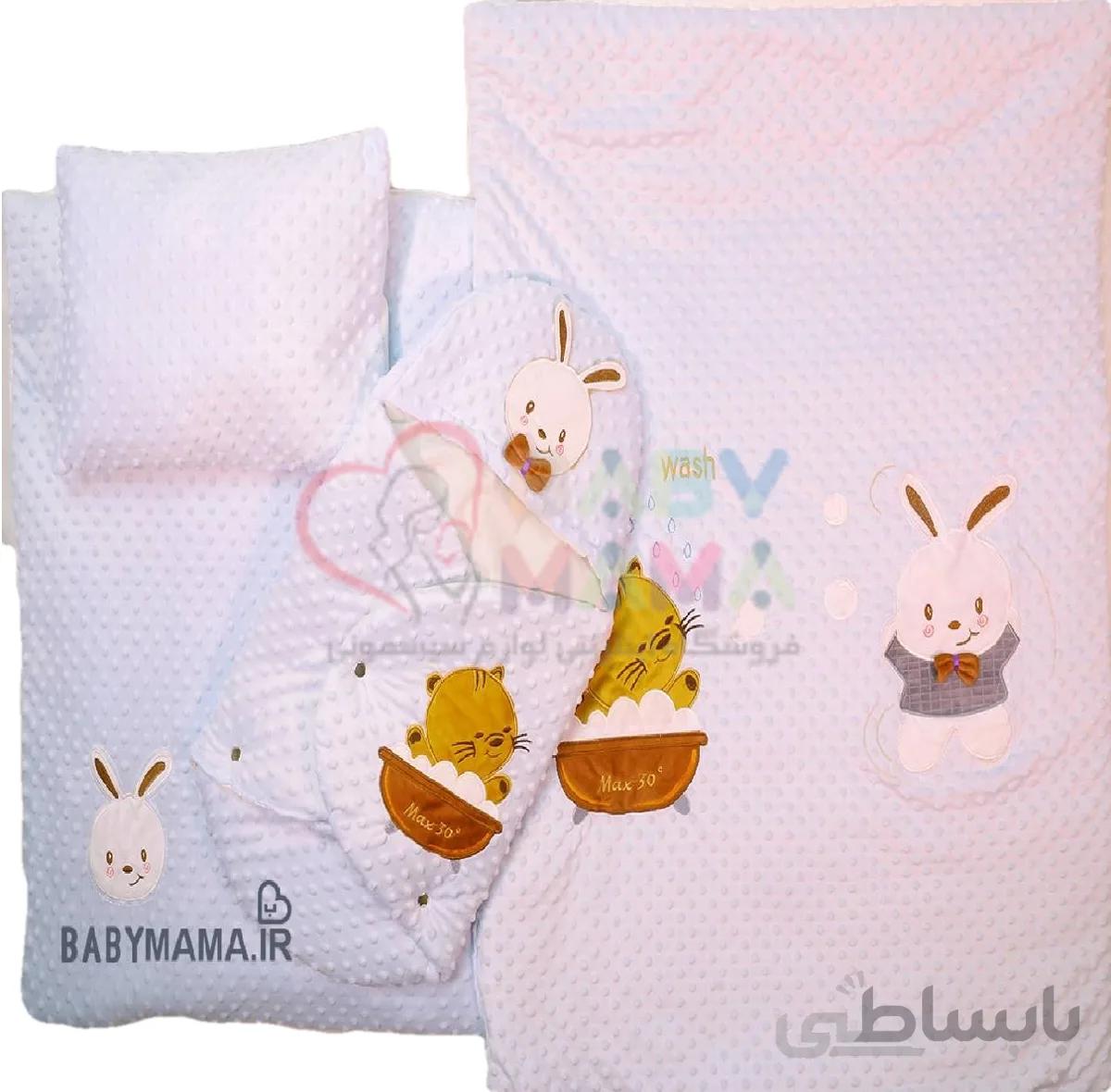 سرویس خواب مخمل نوزادی مدل خرگوش و گربه