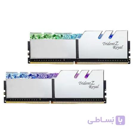 رم CL16 جی اسکیل 16 گیگابایت 4400MHZ مدل TRIDENT Z ROYAL SILVER
