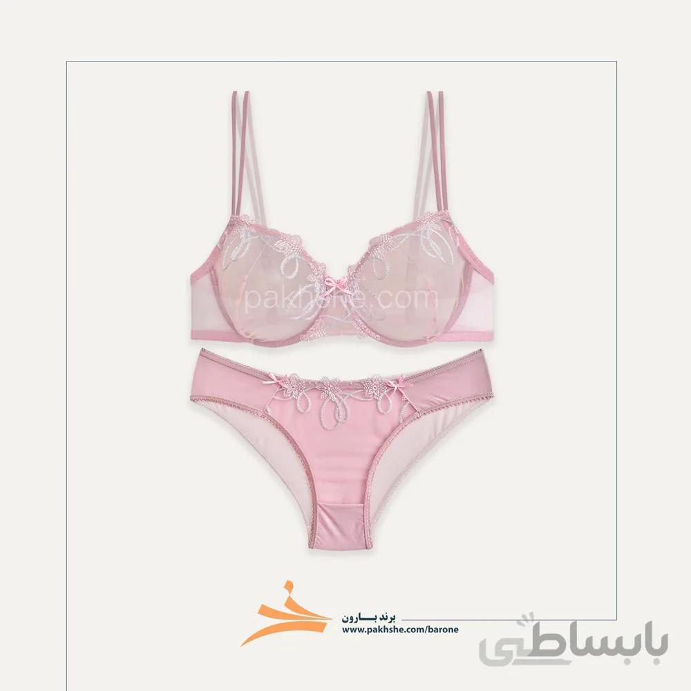 ست شورت و سوتین صورتی کاپ سی بارون کد 335117