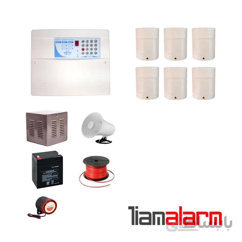 پکیج دزدگیر اماکن با سیم مدل فایواستار سیم کارتی و تلفنیFS206PR6
