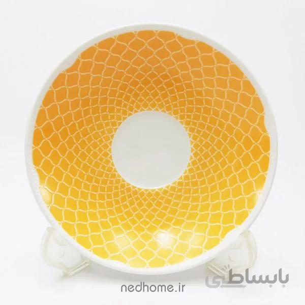 نعلبکی پرتو نارنجی چینی زرین