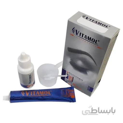 کیت رنگ ابرو ویتامول شماره B حجم 30 میلی لیتر رنگ قهوه ای روشن