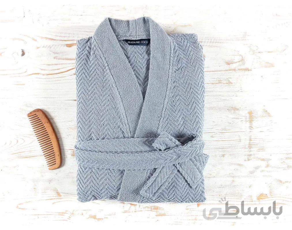 حوله تن پوش مردانه مدل Nicola Kimono Mavi مادام کوکو