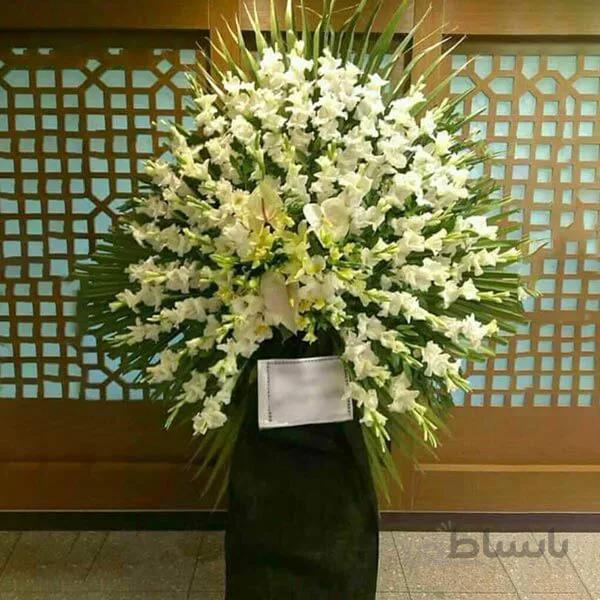 تاج گل تسلیت یک طبقه