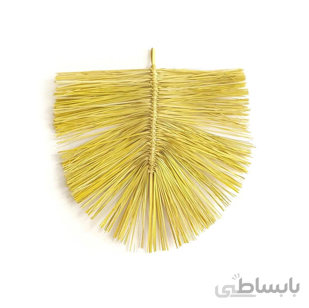 برگ دیوارکوب حصیری رنگی زرد