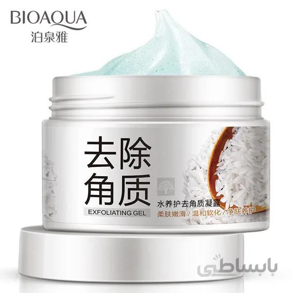 ژل کرم روشن کننده و لایه بردار حاوی عصاره برنج 140میل بیوآکوا ا Bioaqua Exfoliating Rice Gel Cream 140ml