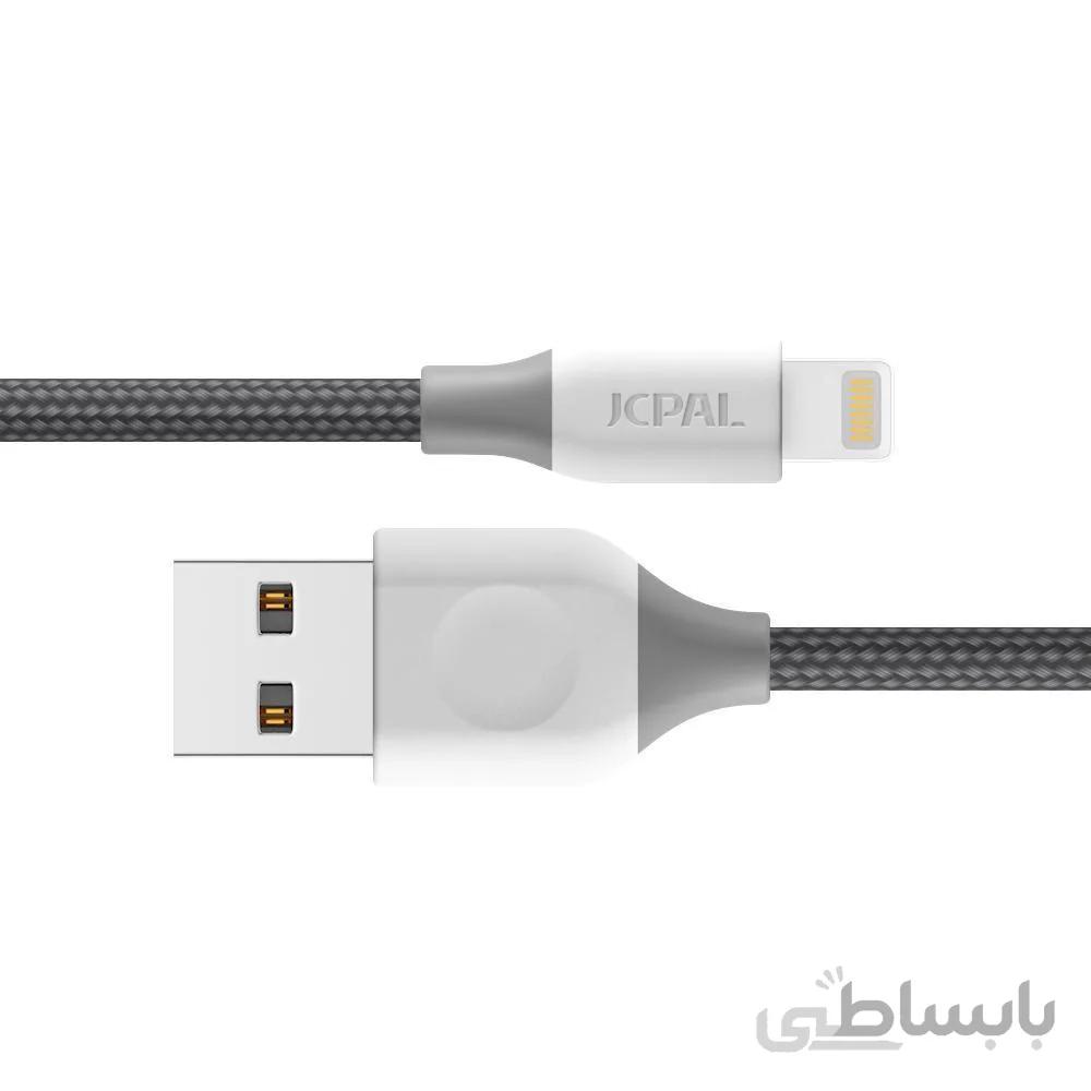 کابل تبدیل USB به لایتنینگ طوسی جی سی پال مدل Linx Braided