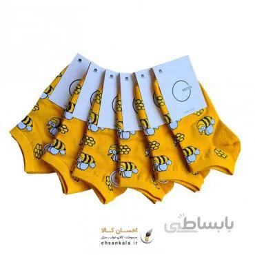 جوراب مچی فانتزی دخترانه مرسین طرح زنبور