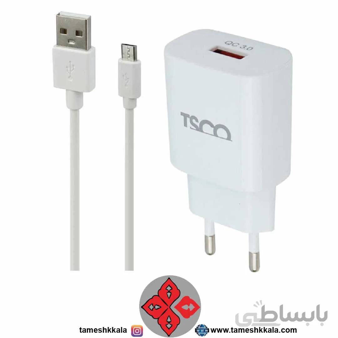 شارژر دیواری تسکو مدل TTC61 به همراه کابل تبدیل USB-C