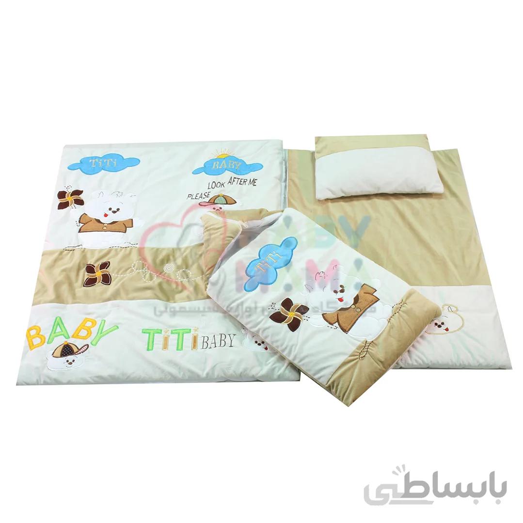 سرویس خواب مخمل TiTi Baby گلدوزی خرس و ابر