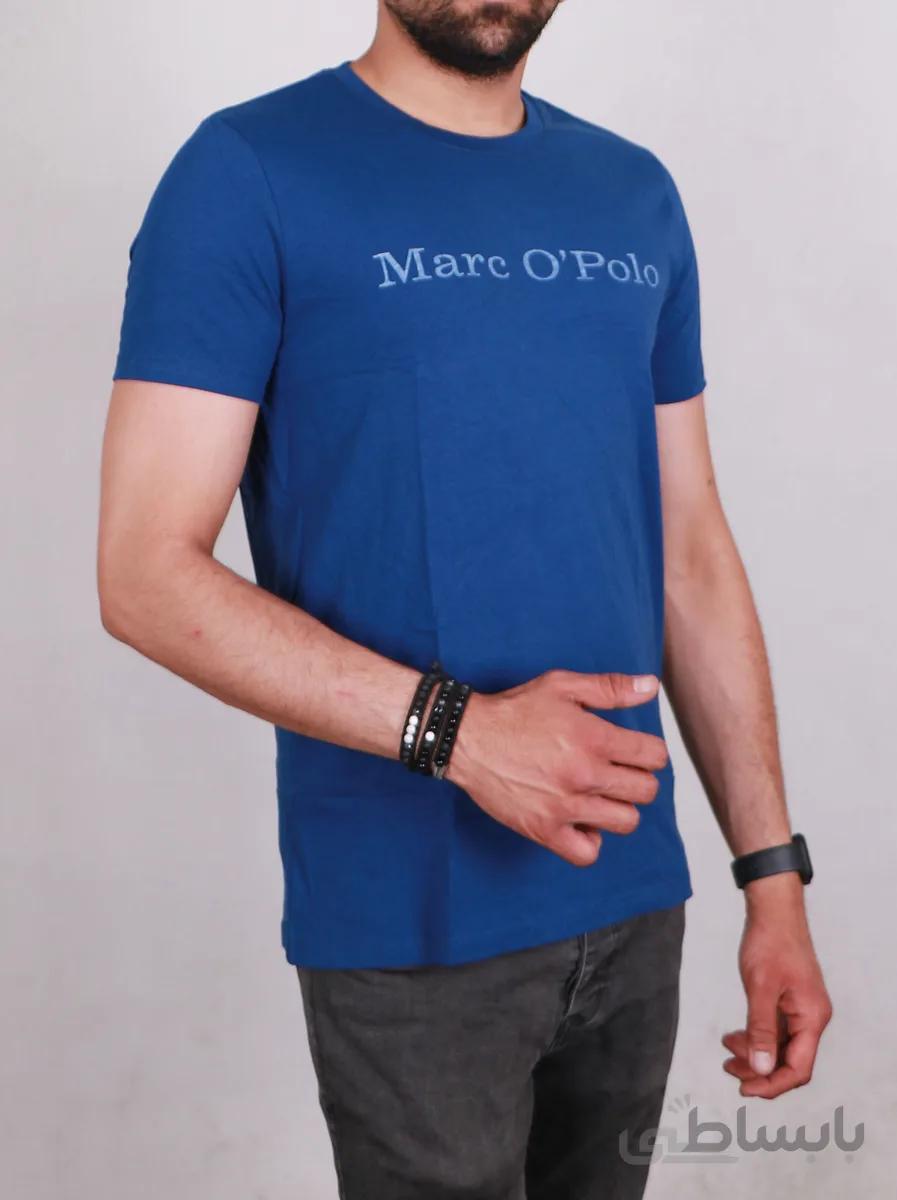 تیشرت یقه گرد مردانه آبی مدل Marc O Polo