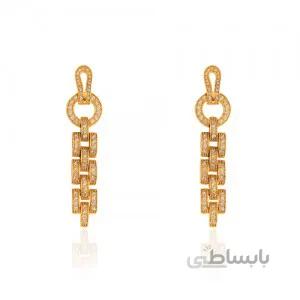 گوشواره میخی طلا طرح کارتیر کد CE408