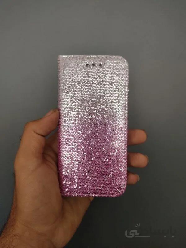 قاب گوشی اپل ایفون 6/6S کیفی اکلیلی(صورتی-طوسی)