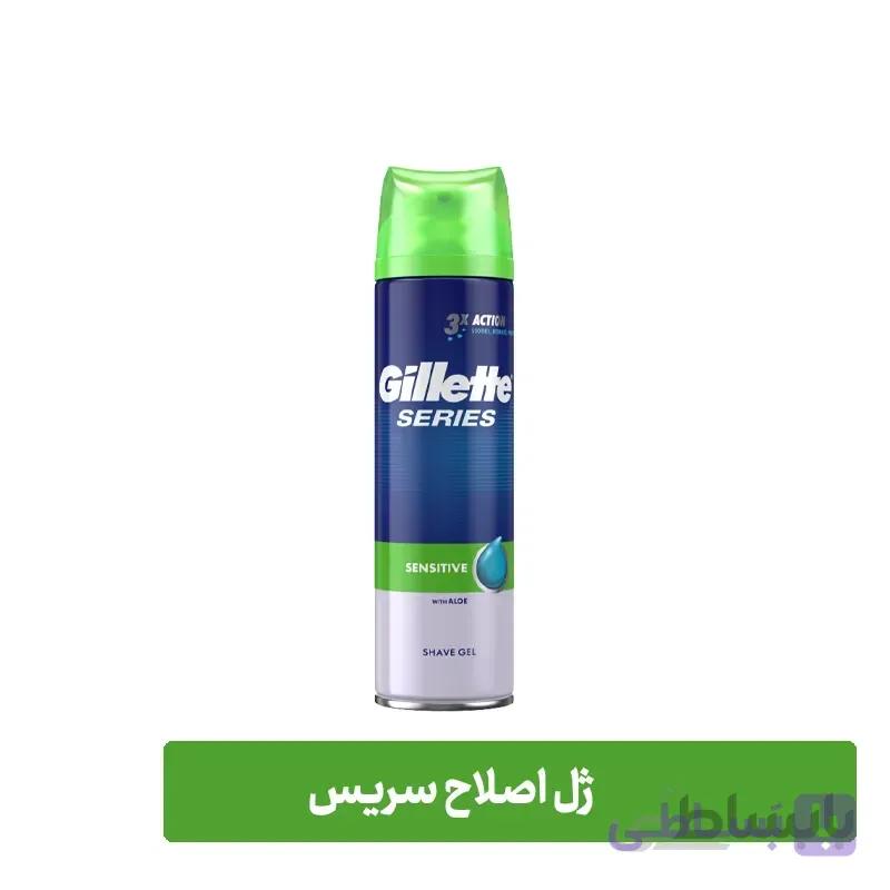 ژل اصلاح مردانه ژیلت سری ۳X مدل Sensitive حجم ۲۰۰ میلی لیتر