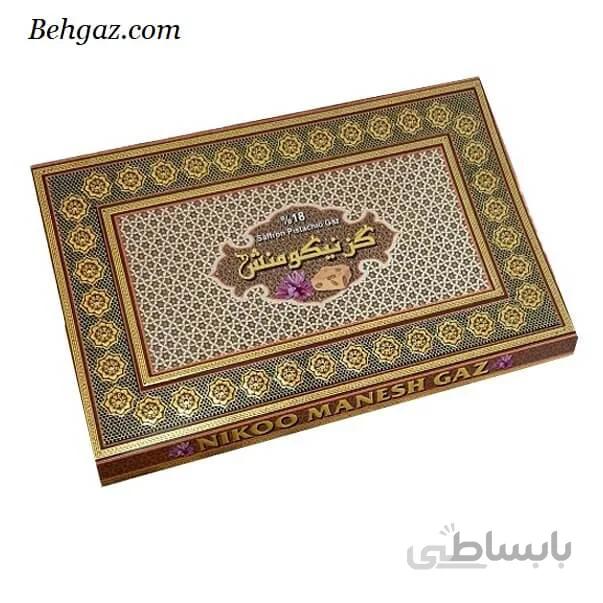 گز نیکو منش 18 درصد مغز پسته لقمه زعفرانی – 300 گرم