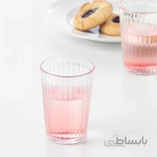 لیوان شیشه ای طرح دار ست 6تایی ایکیا حجم VARDAGEN 210