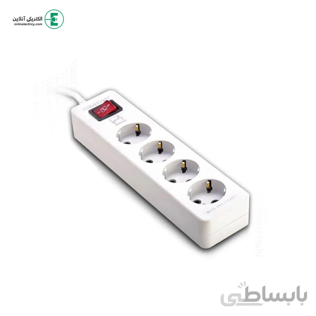 چهار خانه پارس ارتدار مغزی سرامیکی با کابل 3 متری(خیام الکتریک)