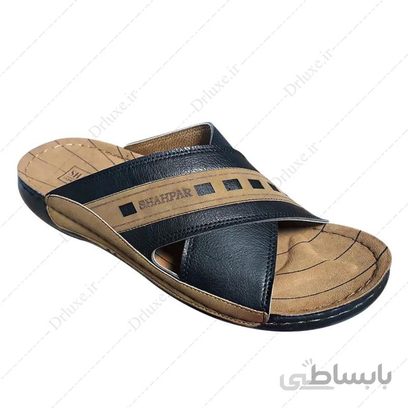 صندل طبی مردانه شهپر مدل ماهان 119 مشکی