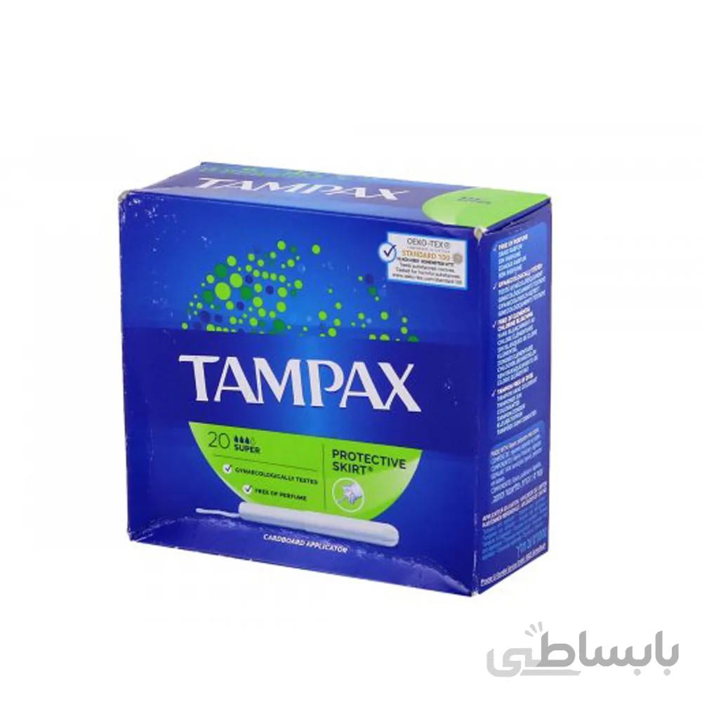 تامپون تامپکس مدل super بسته 20 عددی ا Tampex tampon super model 20packs