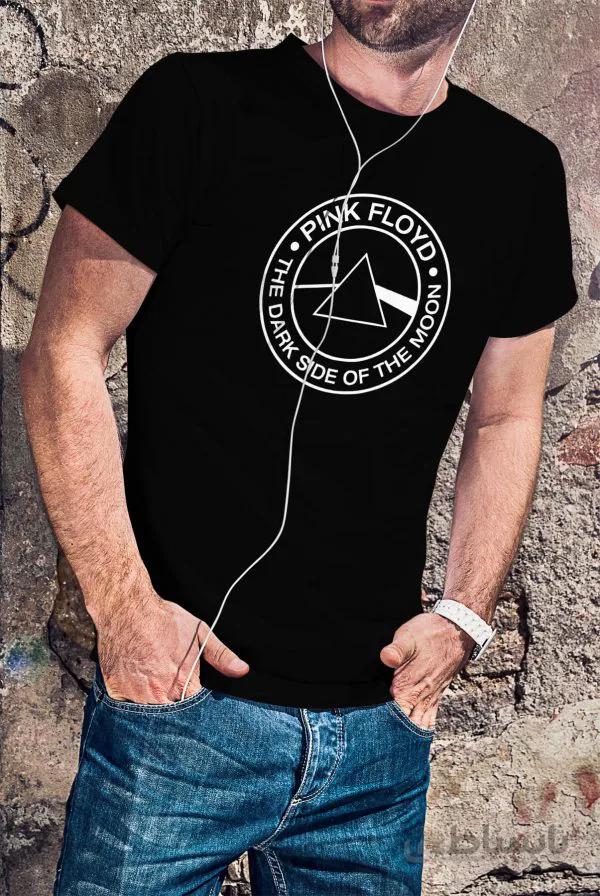 تیشرت نخ پنبه مشکی طرح Pink Floyd