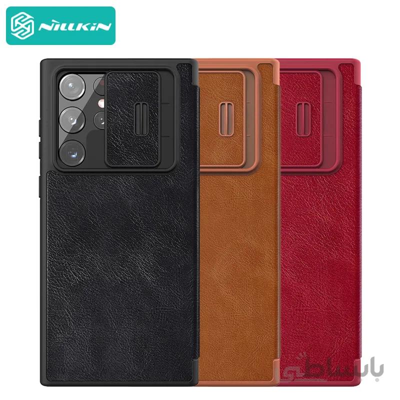کیف چرمی نیلکین اس ۲۲ اولترا Nillkin Qin Pro Leather Case S22 Ultra