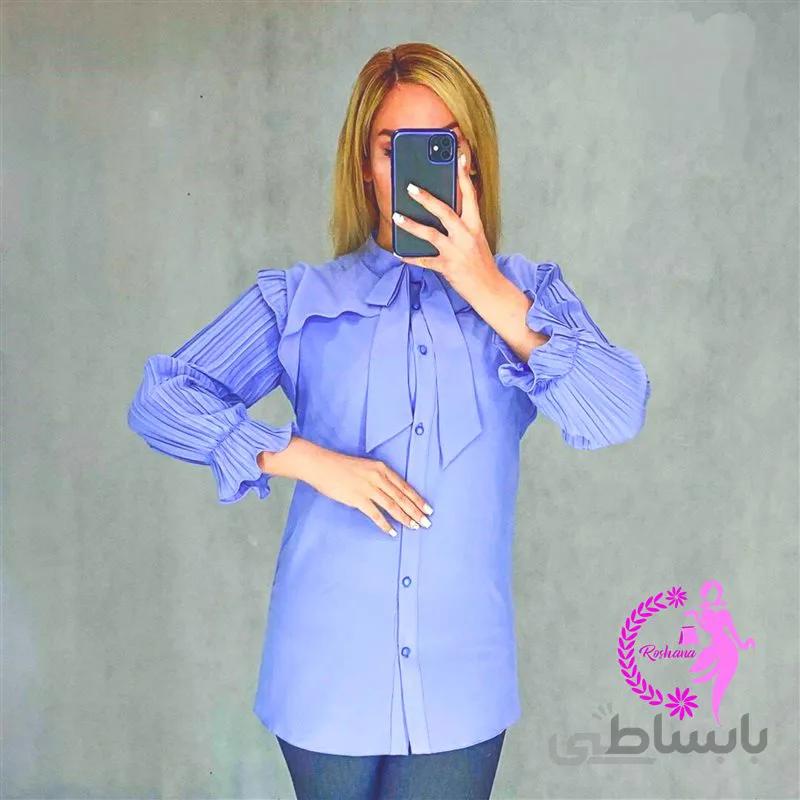 شومیز یقه پاپیونی کد 497030