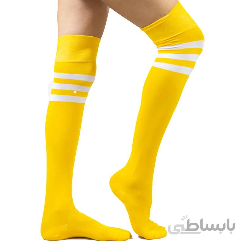 جوراب بالازانو سه خط زرد ماپاما