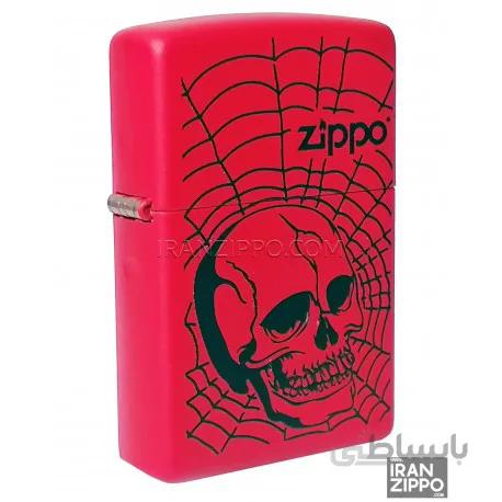 فندک اصل زیپو مدل 233 Skull With Web | آمریکا | کلاسیک